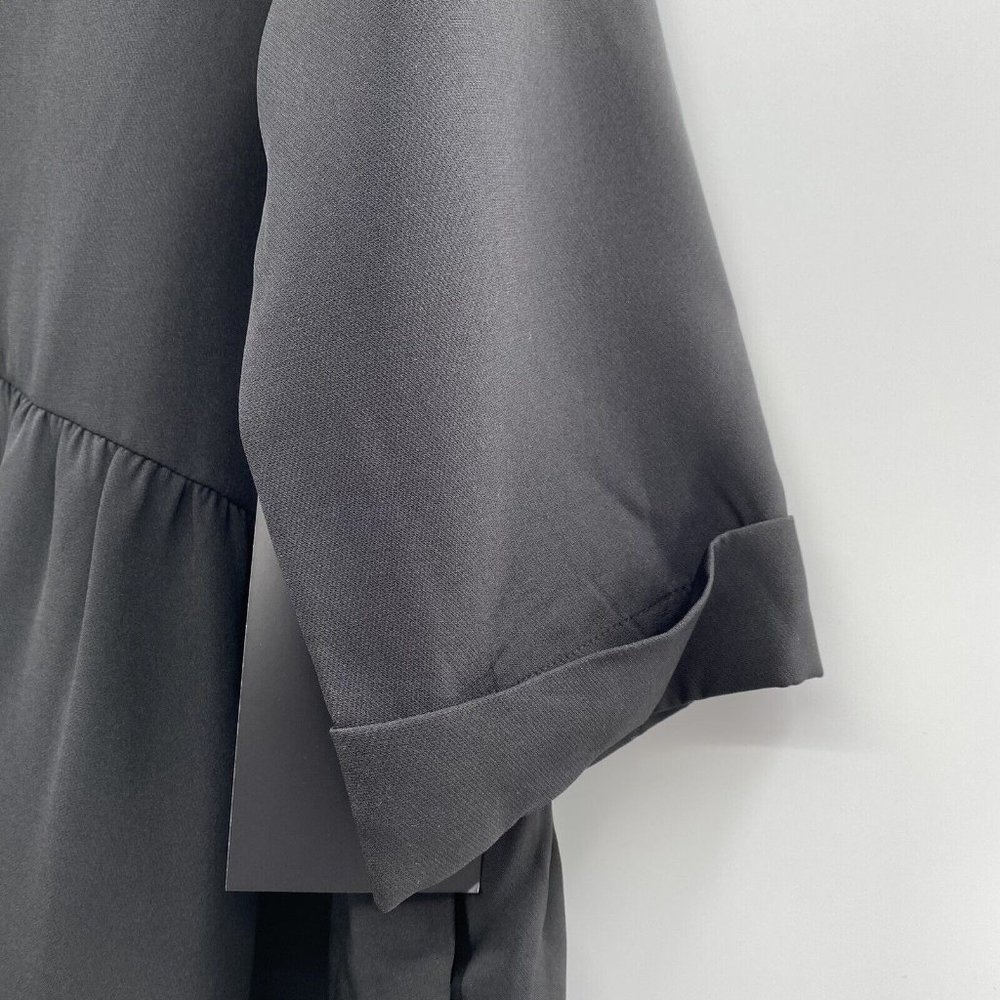 Tuckernuck Women's Black Stretch Crepe Royal Shirt Dress Mini Half Sleeve sz XXL - Picture 3 of 7